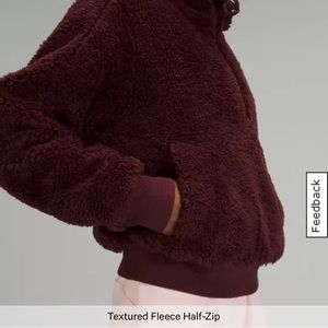 Textured half zip fleece lululemon